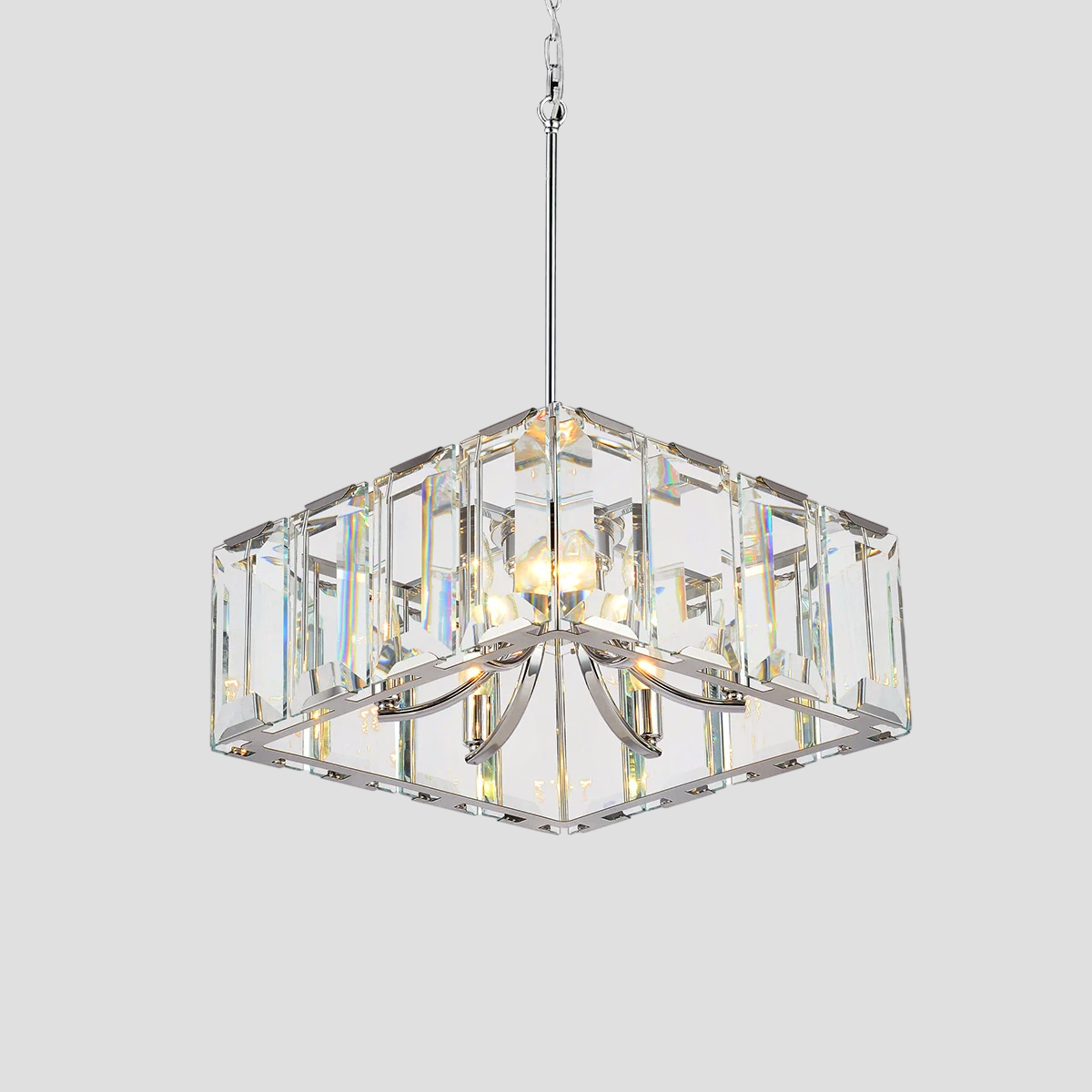 Harlow Crystal Square Chandelier 24"