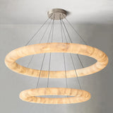 Alabaster Lisse 2 Tier Round Chandelier 61