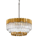 Charisma Crystal Rods Round 3-Tier Chandelier