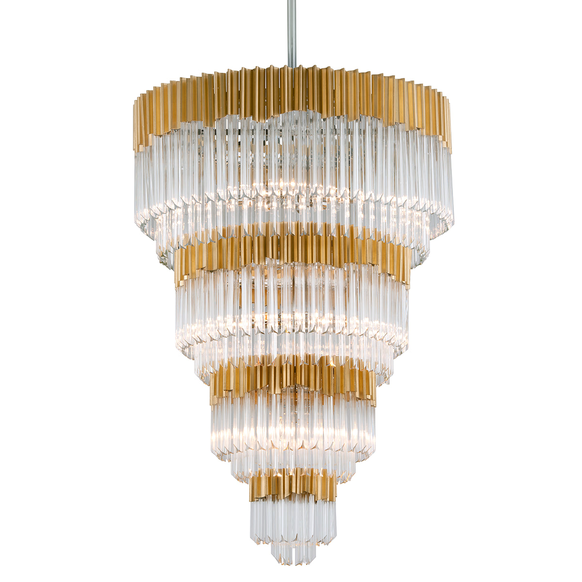 Charisma Crystal Rods Round Chandelier