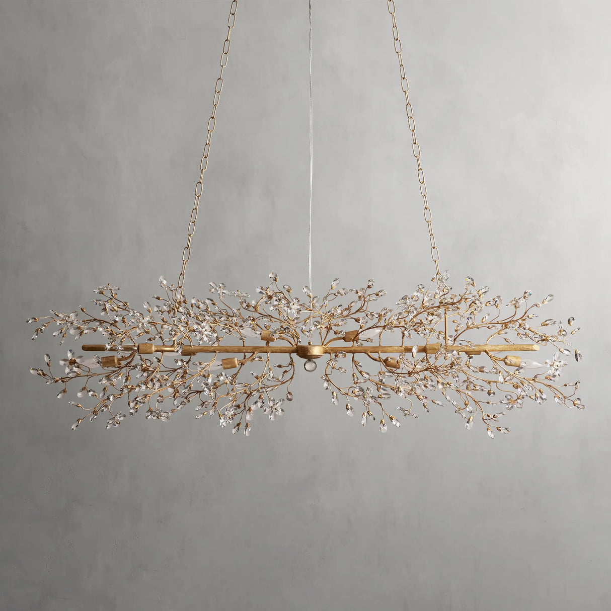 Crystal Flowers Fiore Linear Chandelier