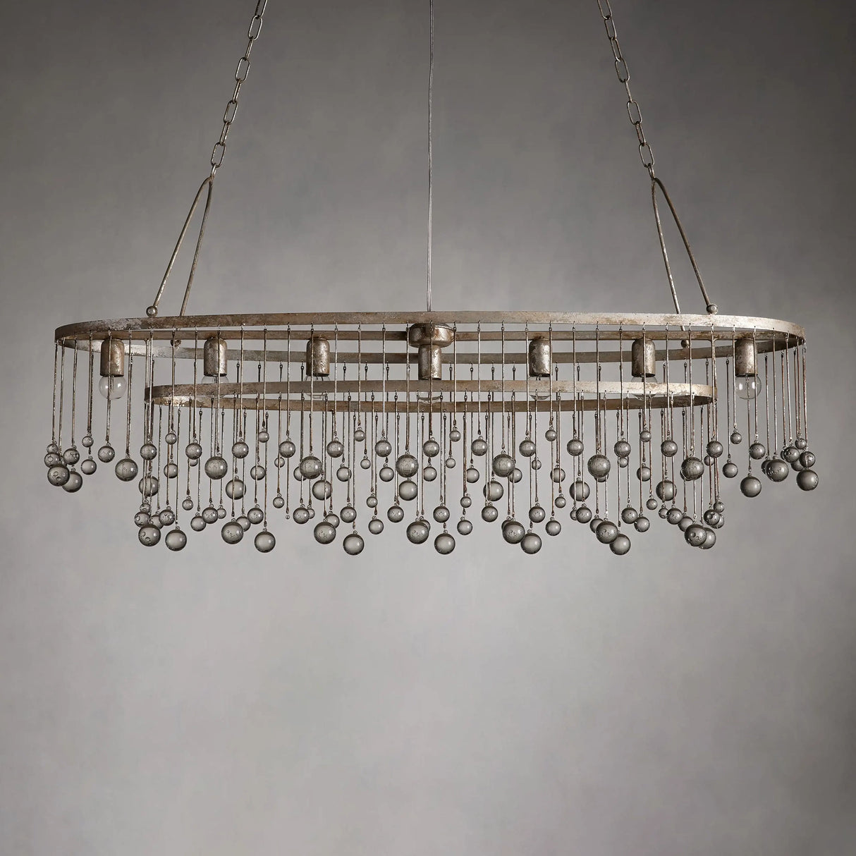 Modern Aubrey Oval Chandelier 7 Light