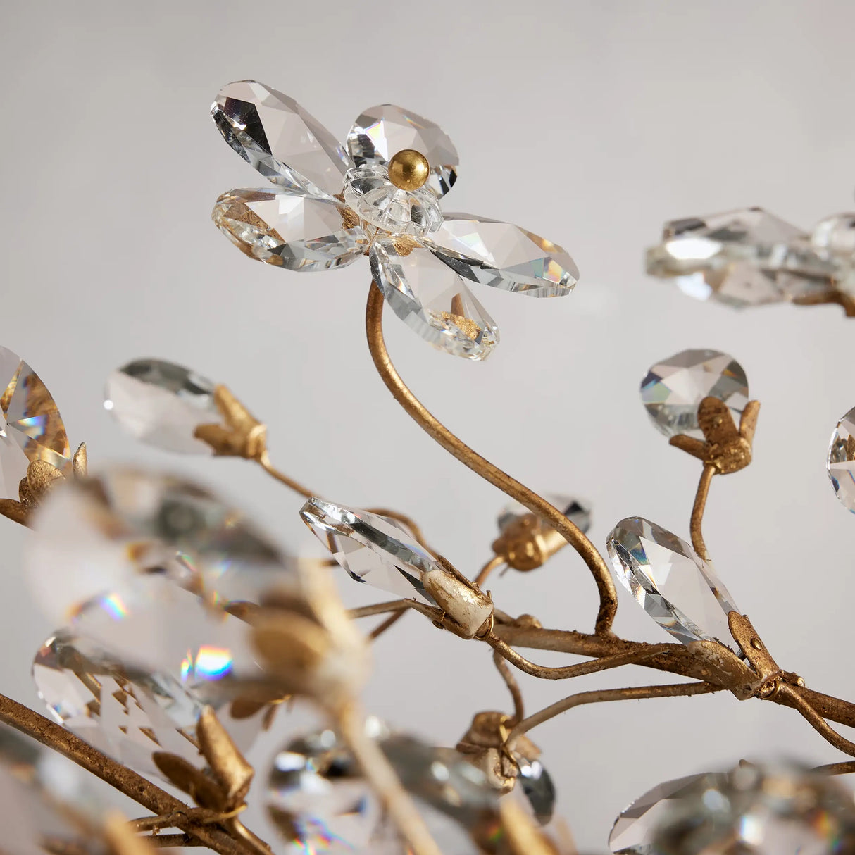 Crystal Flowers Fiore Linear Chandelier