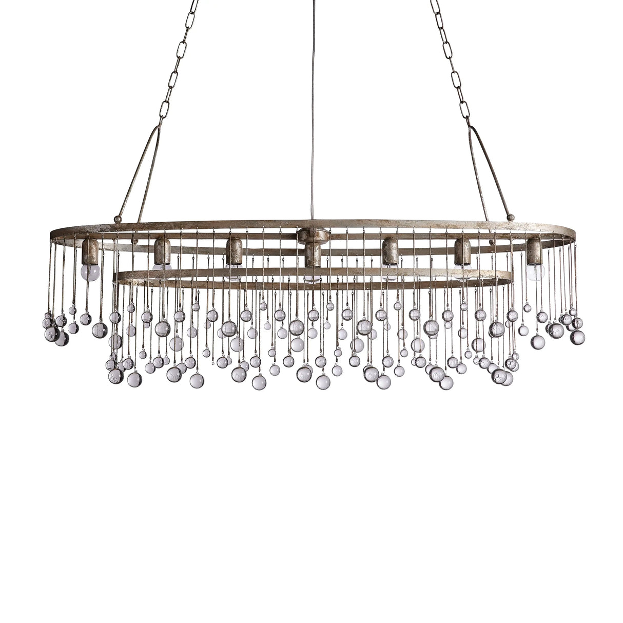 Modern Aubrey Oval Chandelier 7 Light