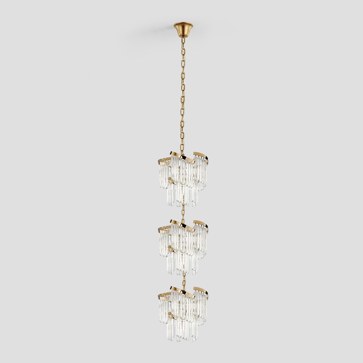 Twin Palms Crystal Round Multi-Tier Chandelier