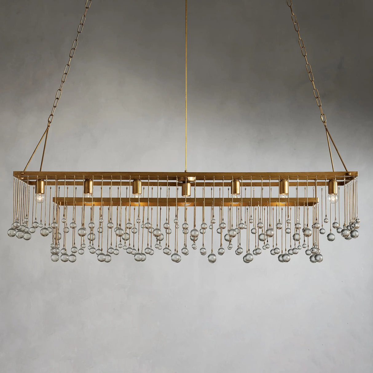 Modern Aubrey Rectangular Chandelier 47" 60"