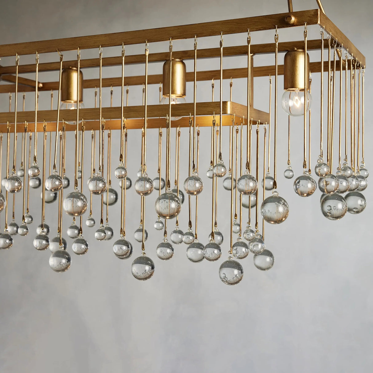 Modern Aubrey Rectangular Chandelier 47" 60"