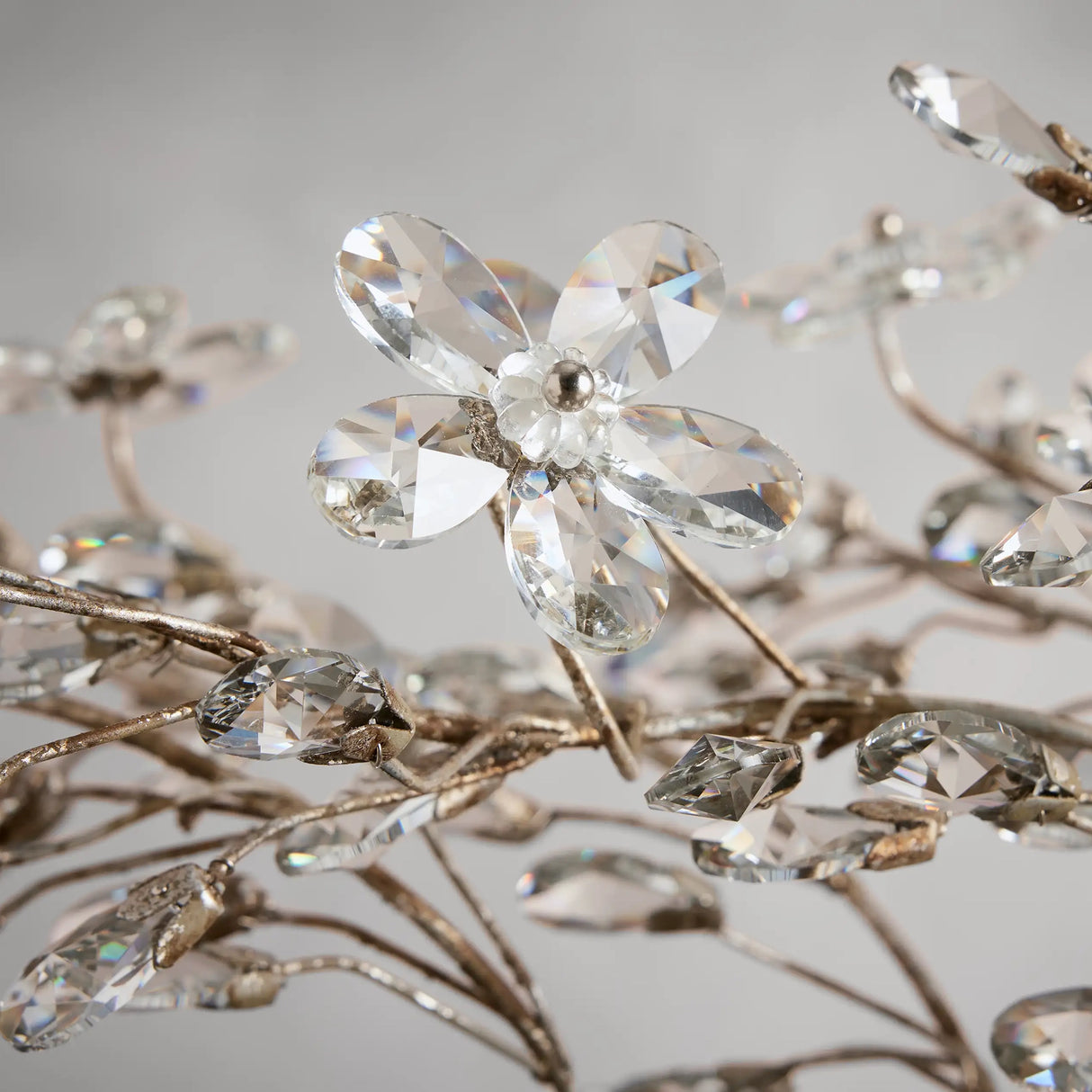 Crystal Flowers Fiore Linear Chandelier