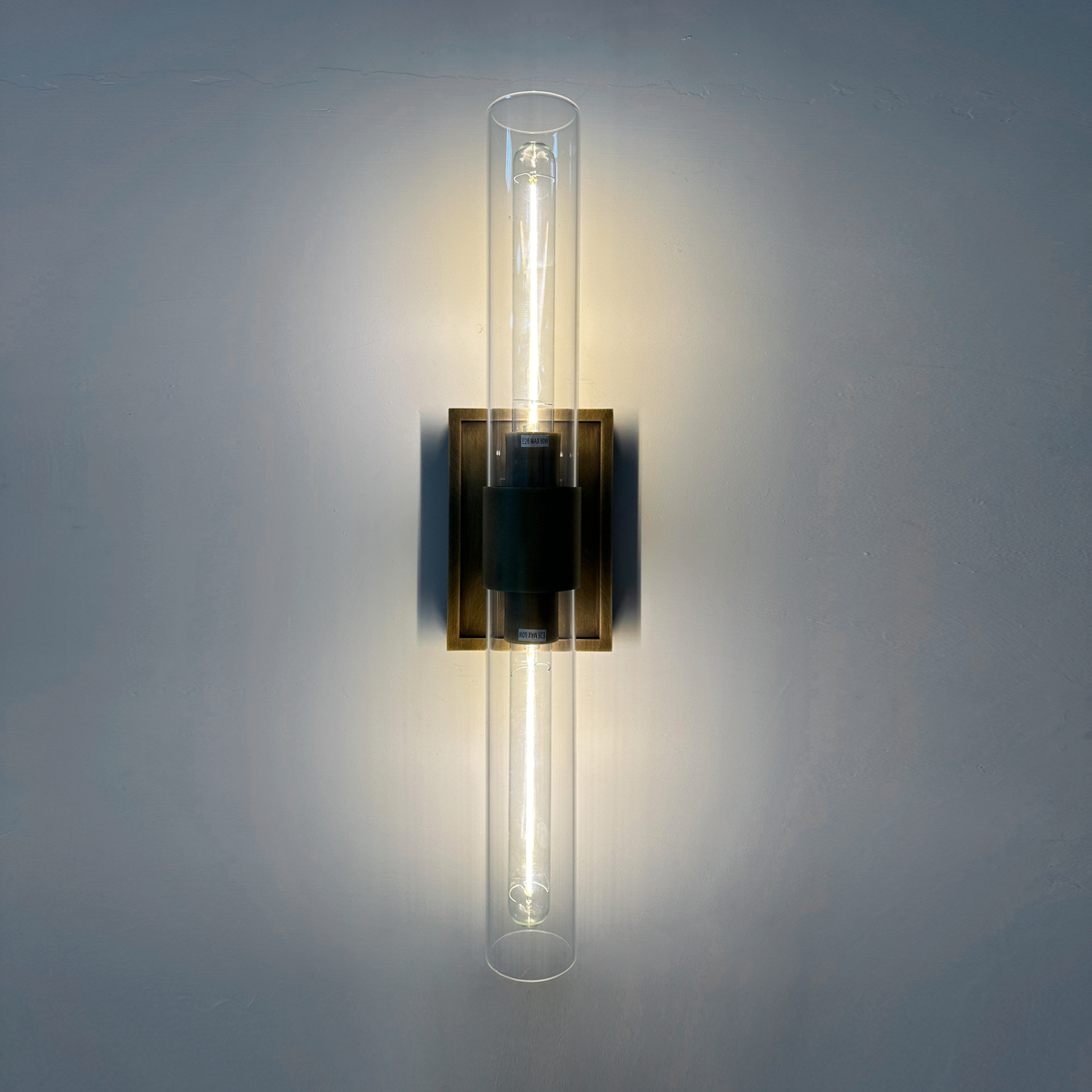 Modern Art Glass Presidio Petite Double Wall Sconce