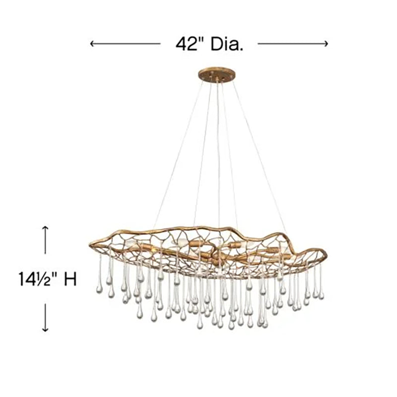 Art Drops Glass Laguna Oval Chandelier