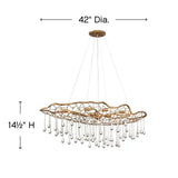 Art Drops Glass Laguna Oval Chandelier