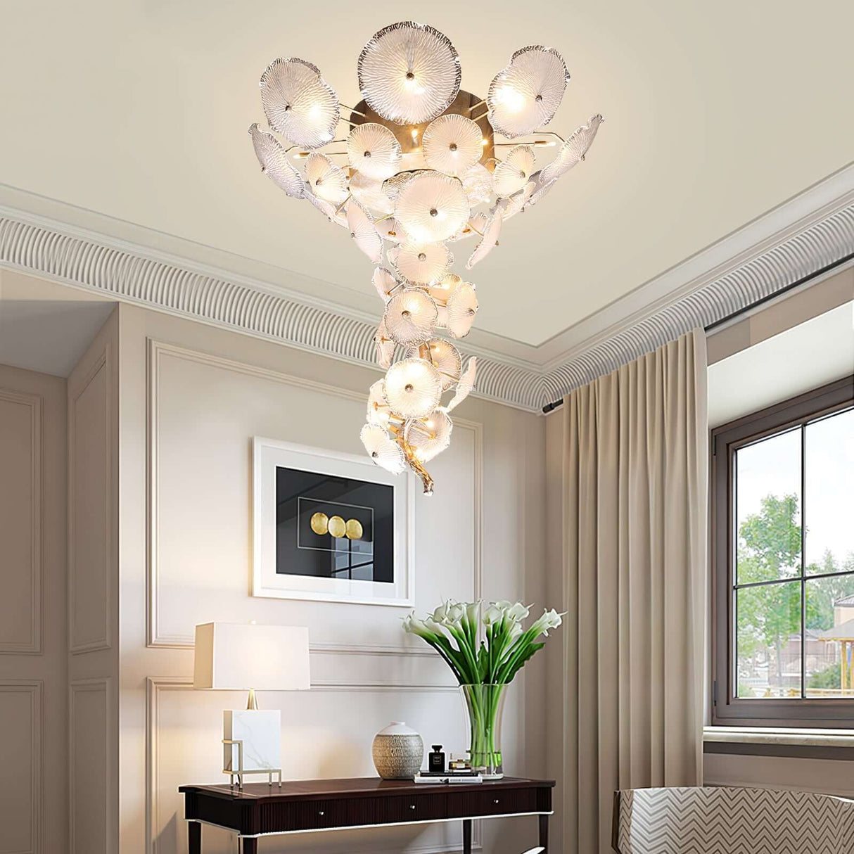 Nenufar Water Lily Chandelier 23.6" 31.5"