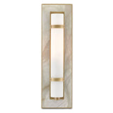 Alabaster Bruneau Brass Wall Sconce