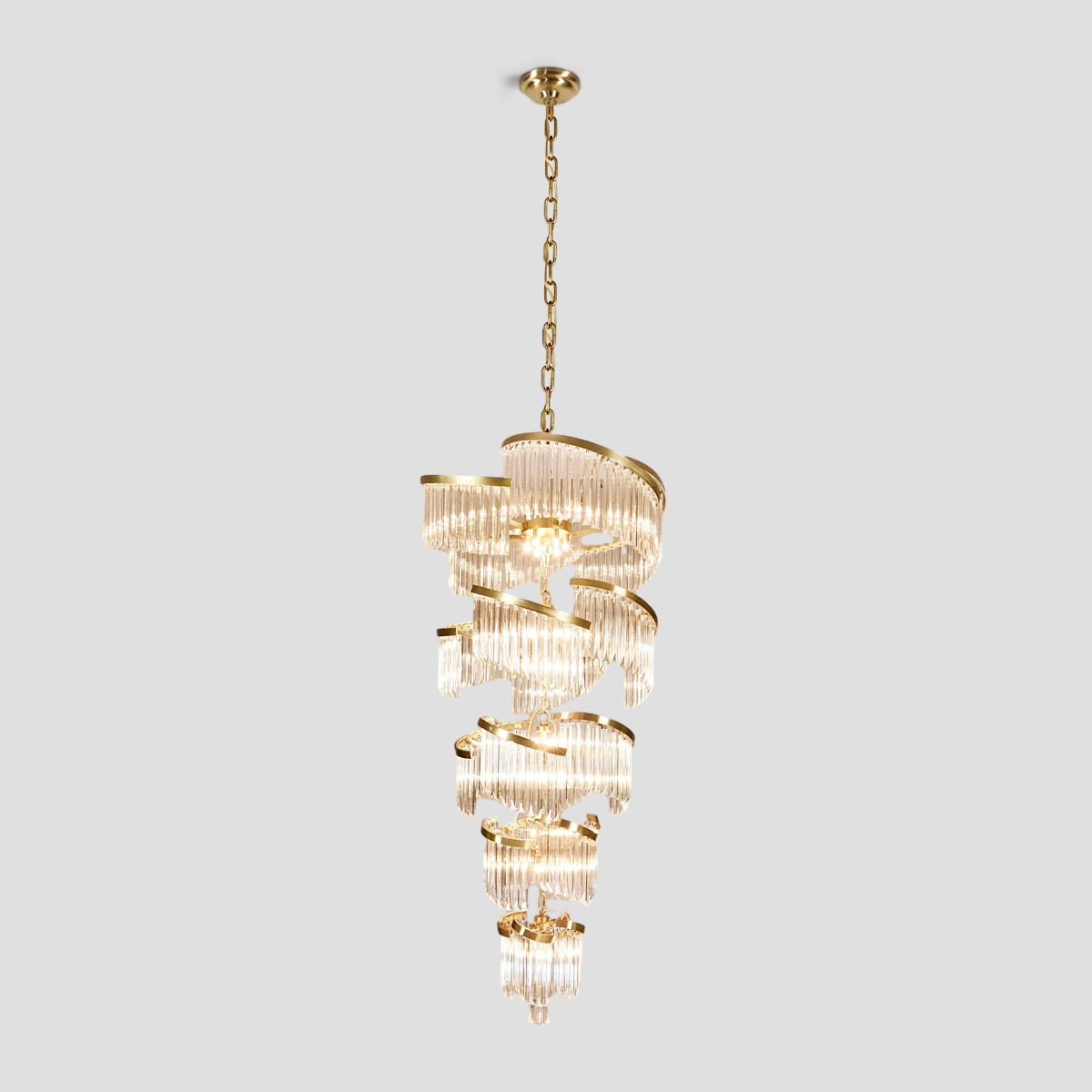 Twin Palms Crystal Round Multi-Tier Chandelier