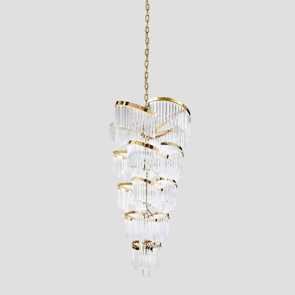 Twin Palms Crystal Round Multi-Tier Chandelier