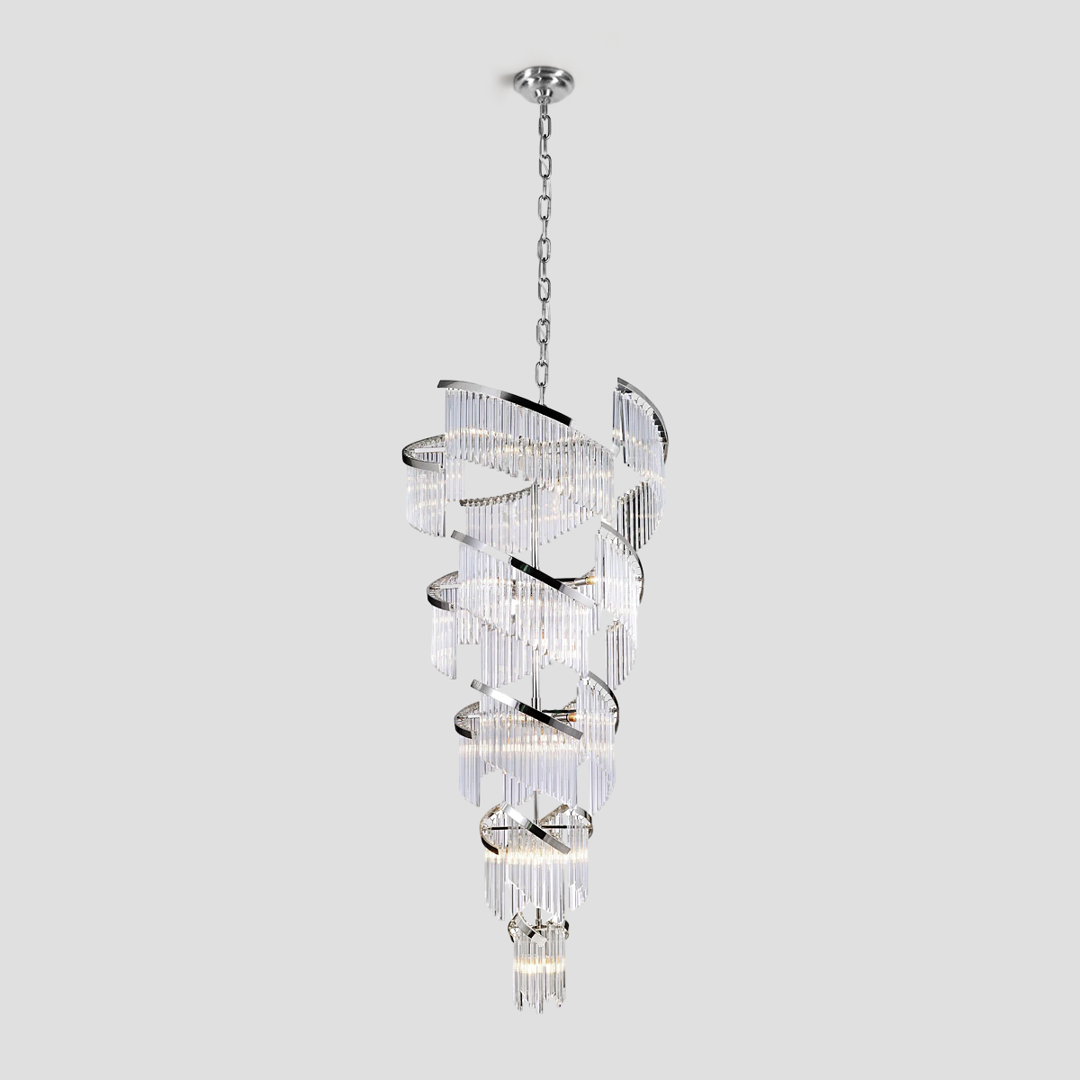 Twin Palms Crystal Round Multi-Tier Chandelier