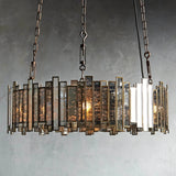 Artistic Antique Glass Lailar Round Chandelier