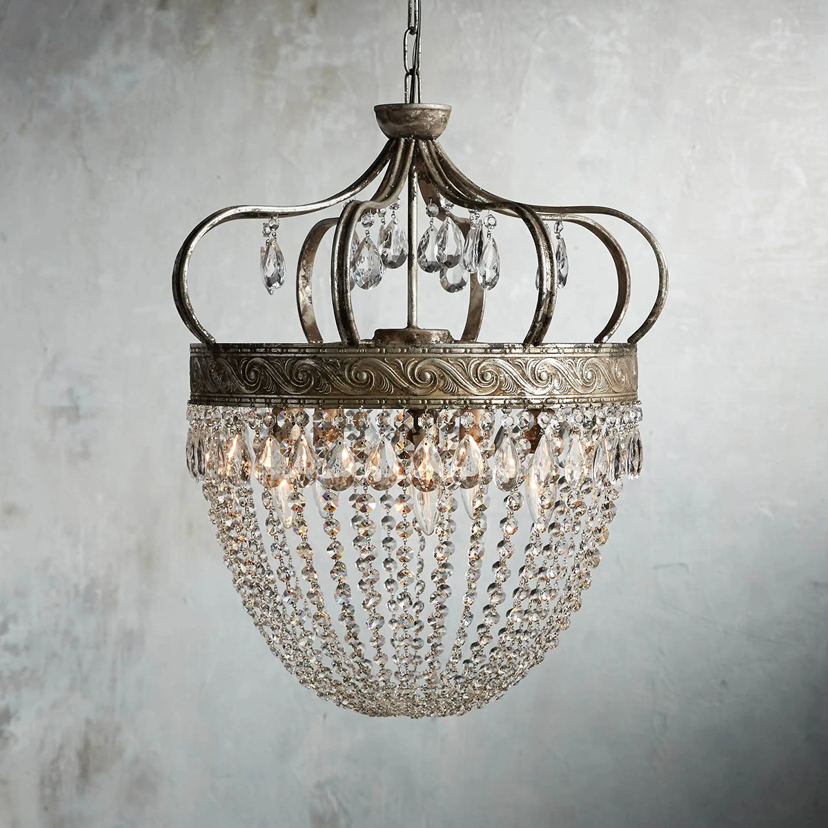 Art Crystal Glass Fotini Large Chandelier