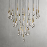 Rain Glass Soltaire Round Chandelier