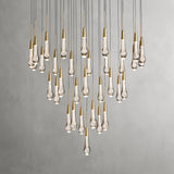 Rain Glass Soltaire Round Chandelier