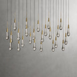 Rain Glass Soltaire Linear Chandelier