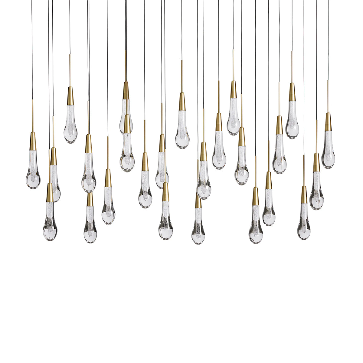 Rain Glass Soltaire Linear Chandelier