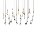 Rain Glass Soltaire Linear Chandelier