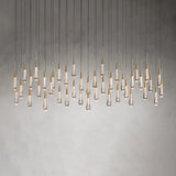 Rain Glass Soltaire Linear Chandelier