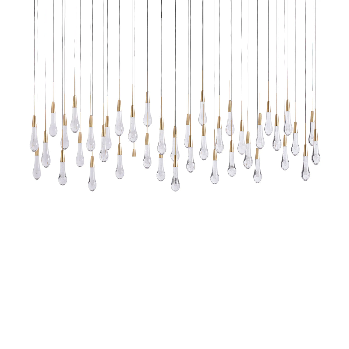 Rain Glass Soltaire Linear Chandelier