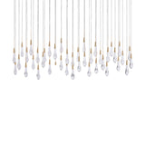 Rain Glass Soltaire Linear Chandelier