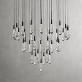 Rain Glass Soltaire Round Chandelier