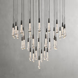 Rain Glass Soltaire Round Chandelier