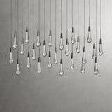 Rain Glass Soltaire Linear Chandelier