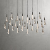 Rain Glass Soltaire Linear Chandelier