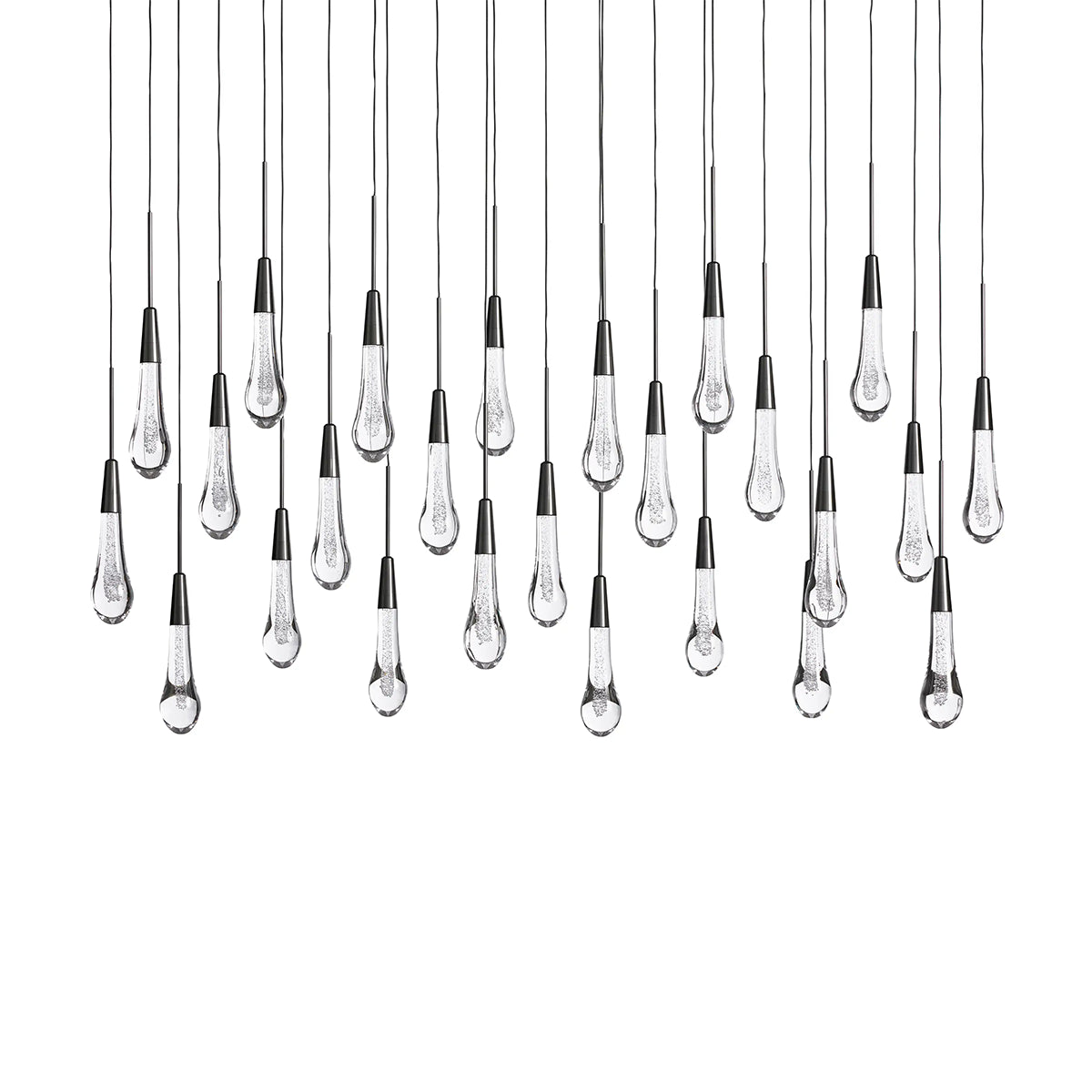 Rain Glass Soltaire Linear Chandelier