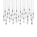 Rain Glass Soltaire Linear Chandelier