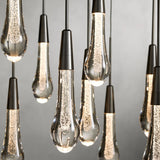 Rain Glass Soltaire Linear Chandelier