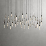 Rain Glass Soltaire Linear Chandelier