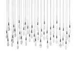 Rain Glass Soltaire Linear Chandelier