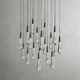 Rain Glass Soltaire Round Chandelier