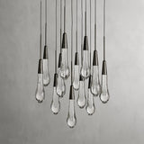 Rain Glass Soltaire Round Chandelier