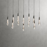 Rain Glass Soltaire 37" Linear Chandelier