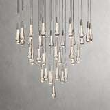 Rain Glass Soltaire Round Chandelier