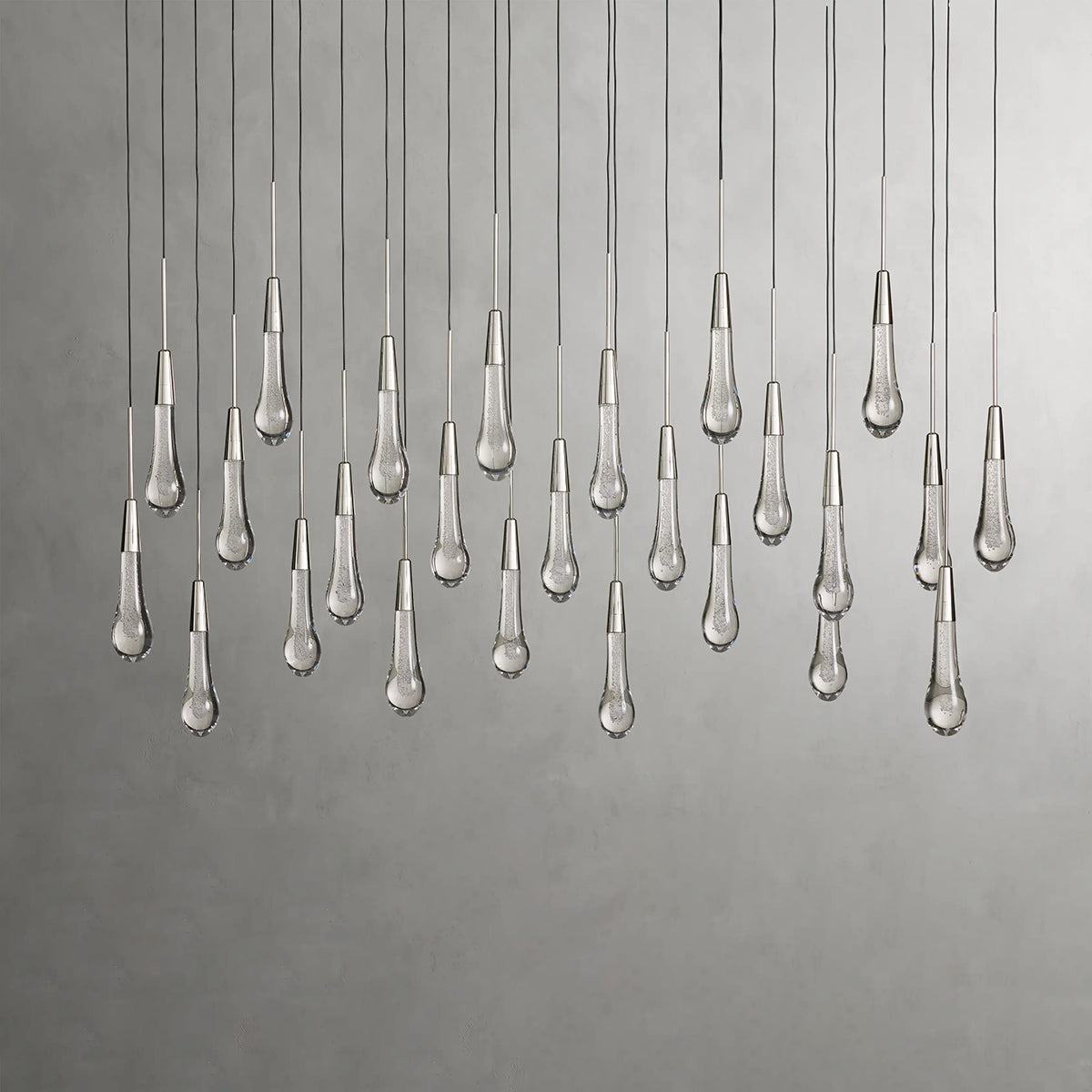 Rain Glass Soltaire Linear Chandelier