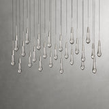 Rain Glass Soltaire Linear Chandelier