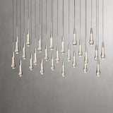 Rain Glass Soltaire Linear Chandelier