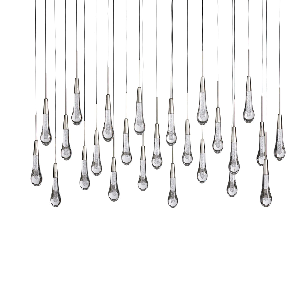 Rain Glass Soltaire Linear Chandelier