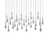 Rain Glass Soltaire Linear Chandelier