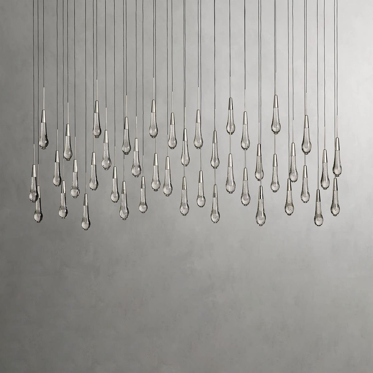 Rain Glass Soltaire Linear Chandelier