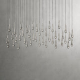 Rain Glass Soltaire Linear Chandelier